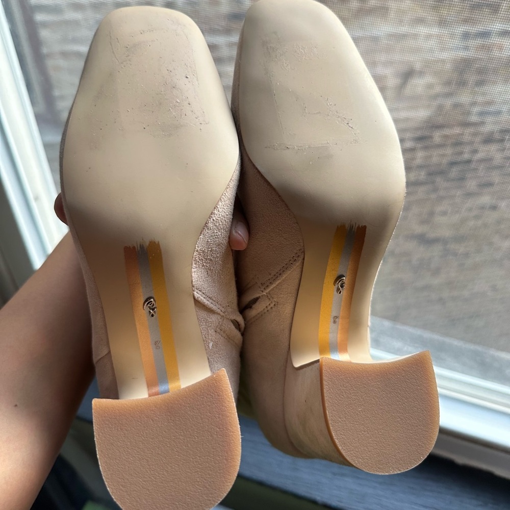 🌸SAM EDELMAN🌸 Fawn Booties Suede Warn Oat Suede size 8 - Picture 16 of 16